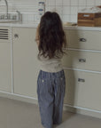 Stripe button pants