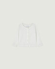Eyelet pico cardigan