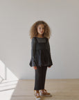 Prinballoon blouse. Black