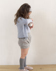 Eyelet pico cardigan