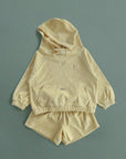 Terry hoodie & shorts SET