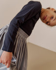 Pintuck palm skirt