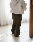pintuck bootcut pants