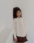 Suede frill skirt