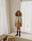 Suede frill skirt