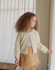 Suede frill skirt