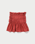 Marche shirring skirt.Floral