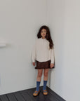 Suede frill skirt