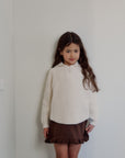 Suede frill skirt