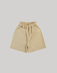 shirring cotton middy shorts