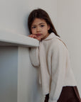 Suede frill skirt