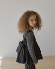 Prinballoon blouse. Black