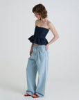 Twinkle tweed top.Navy