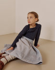 Pintuck palm skirt