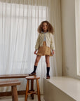 Suede frill skirt