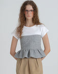 Twinkle tweed top.Silver
