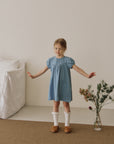 Berry denim dress