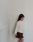Suede frill skirt