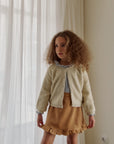 Suede frill skirt