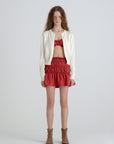 Marche shirring skirt.Floral