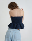 Twinkle tweed top.Navy