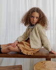Suede frill skirt