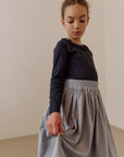 Pintuck palm skirt