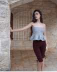 Twinkle tweed top.Silver