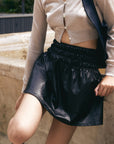 Glitter Crop Button Cardigan In Light Grey