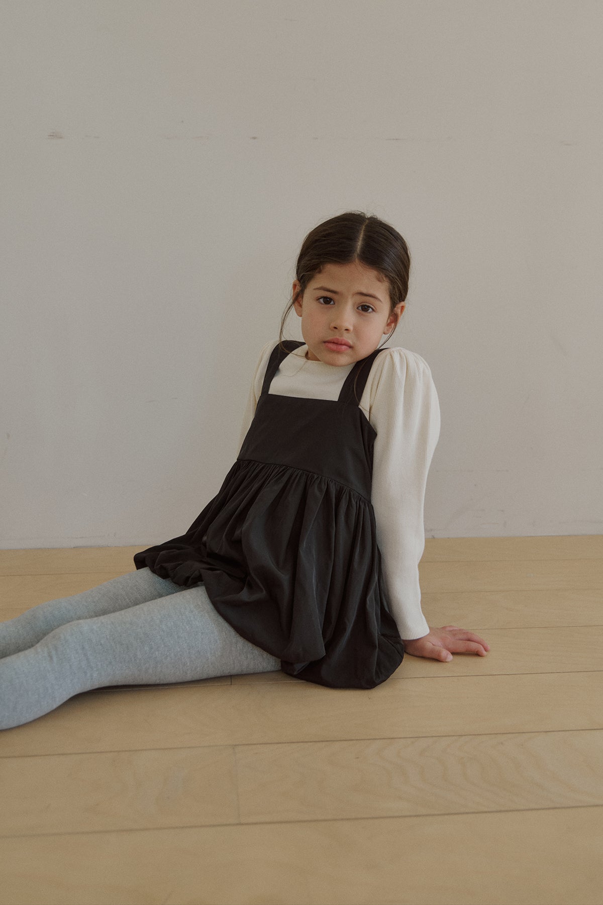 Prinballoon blouse. Black