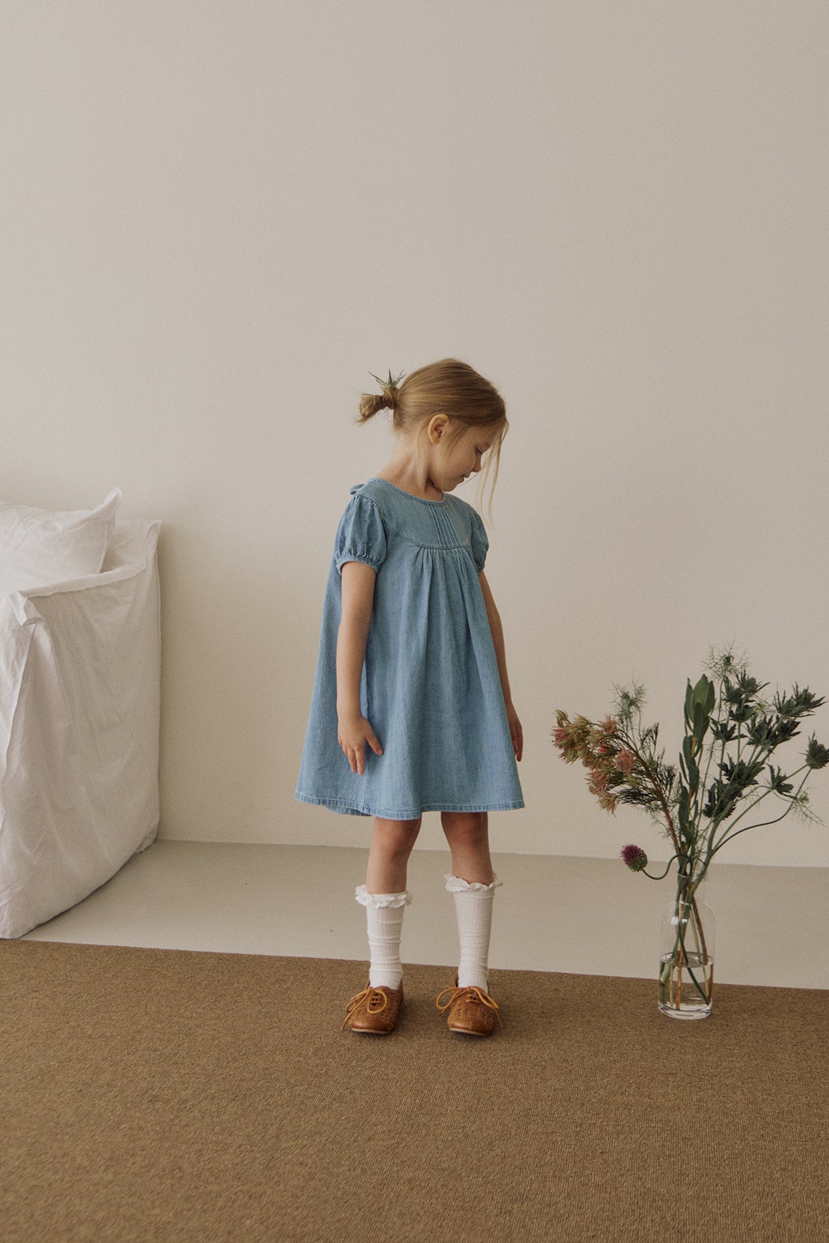 Berry denim dress
