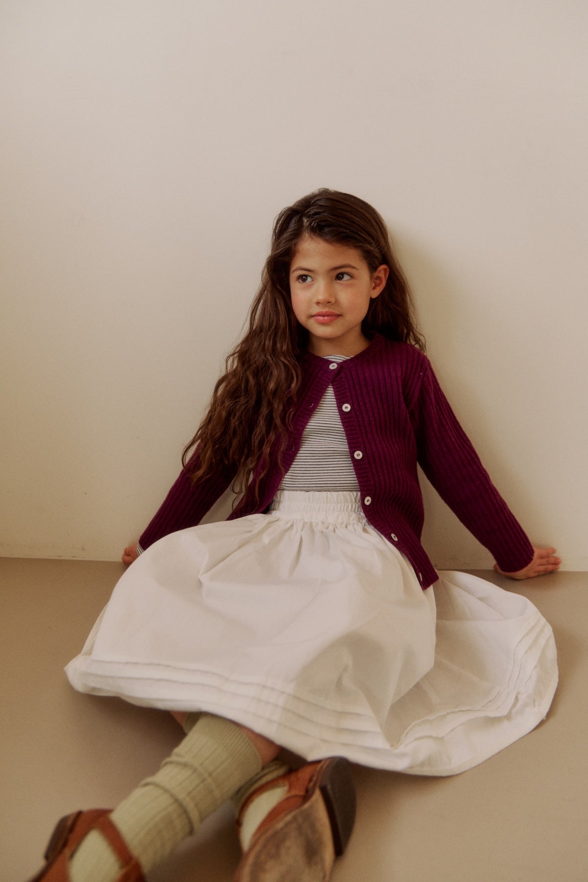 Pintuck palm skirt