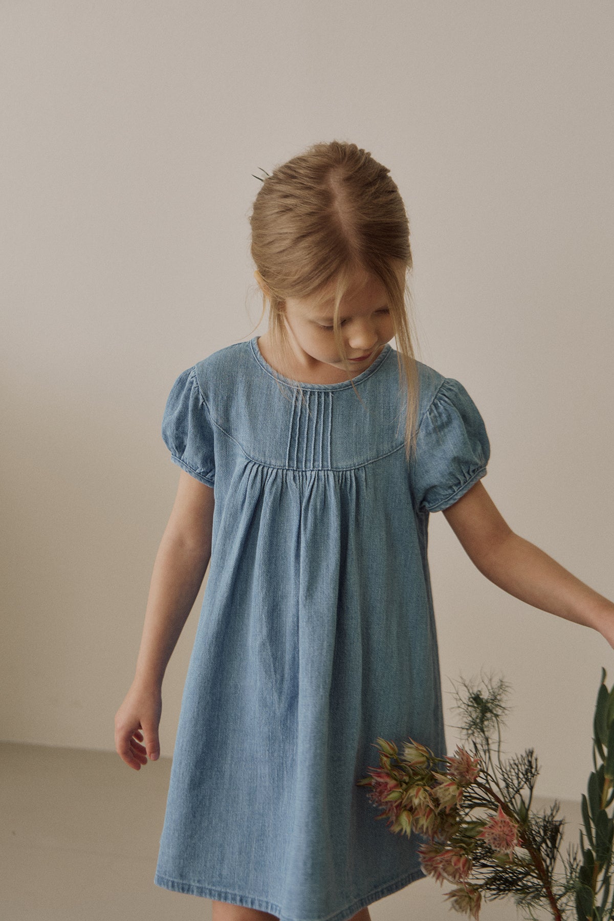 Berry denim dress