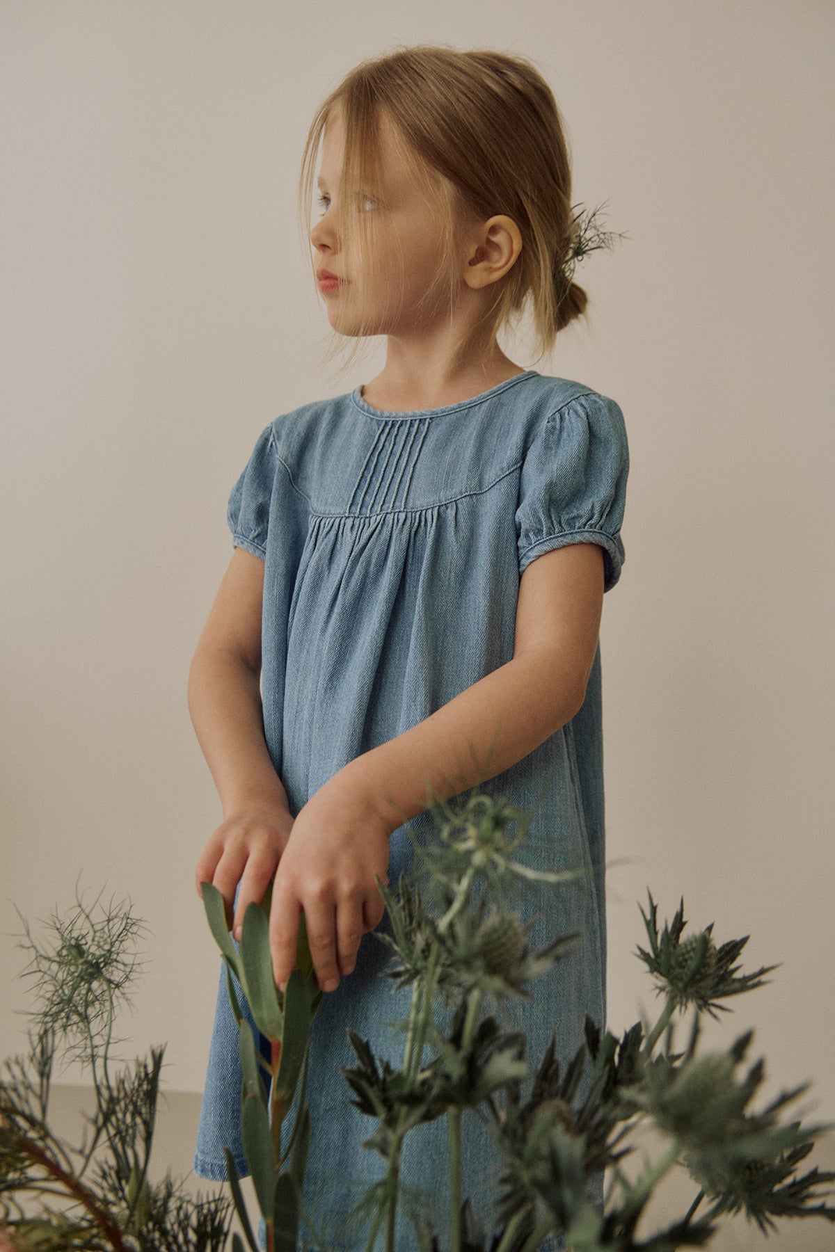 Berry denim dress