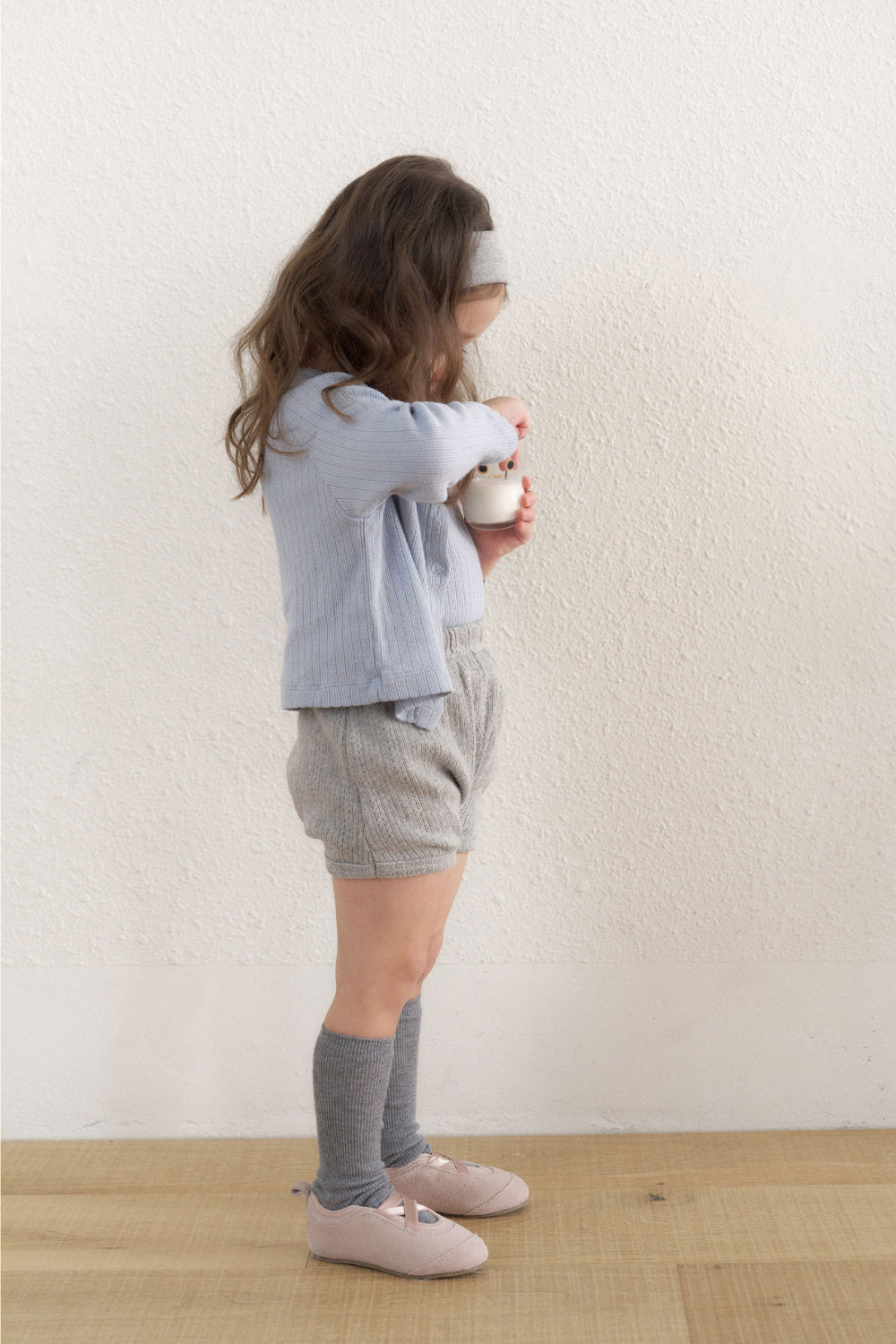 Eyelet pico cardigan
