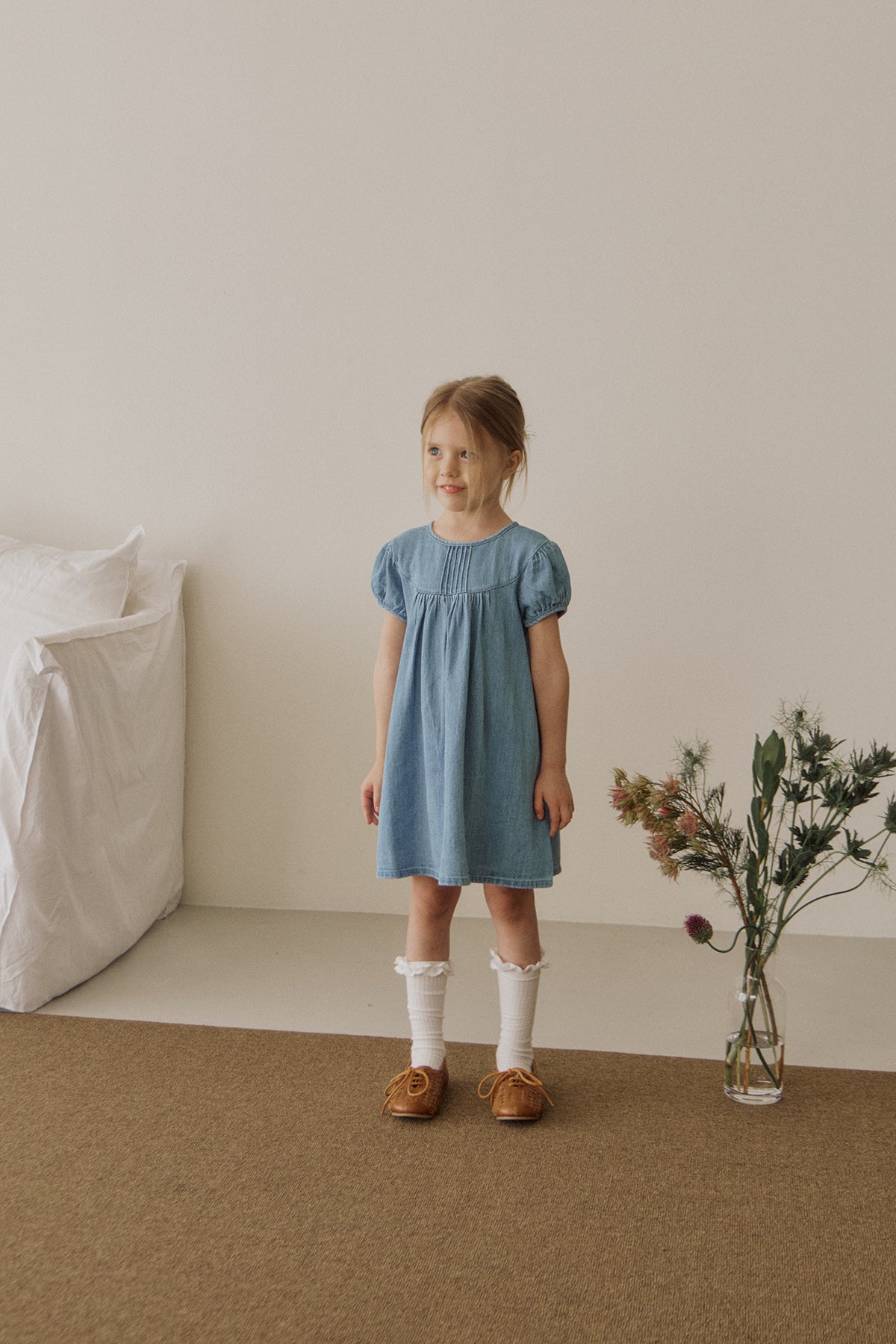 Berry denim dress