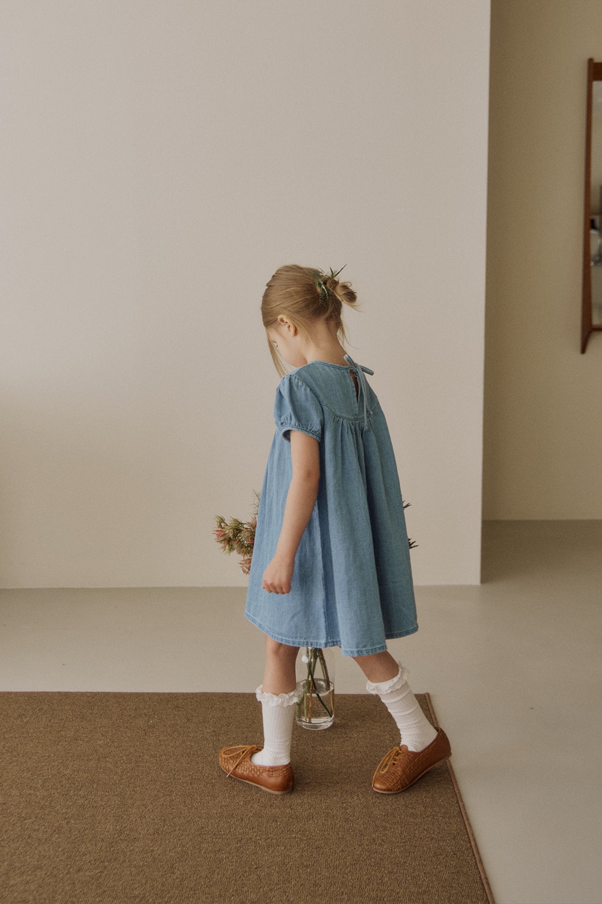 Berry denim dress