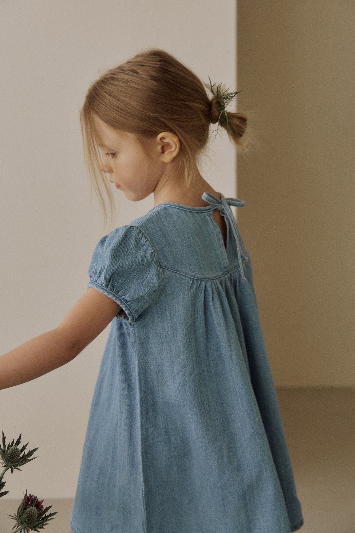 Berry denim dress