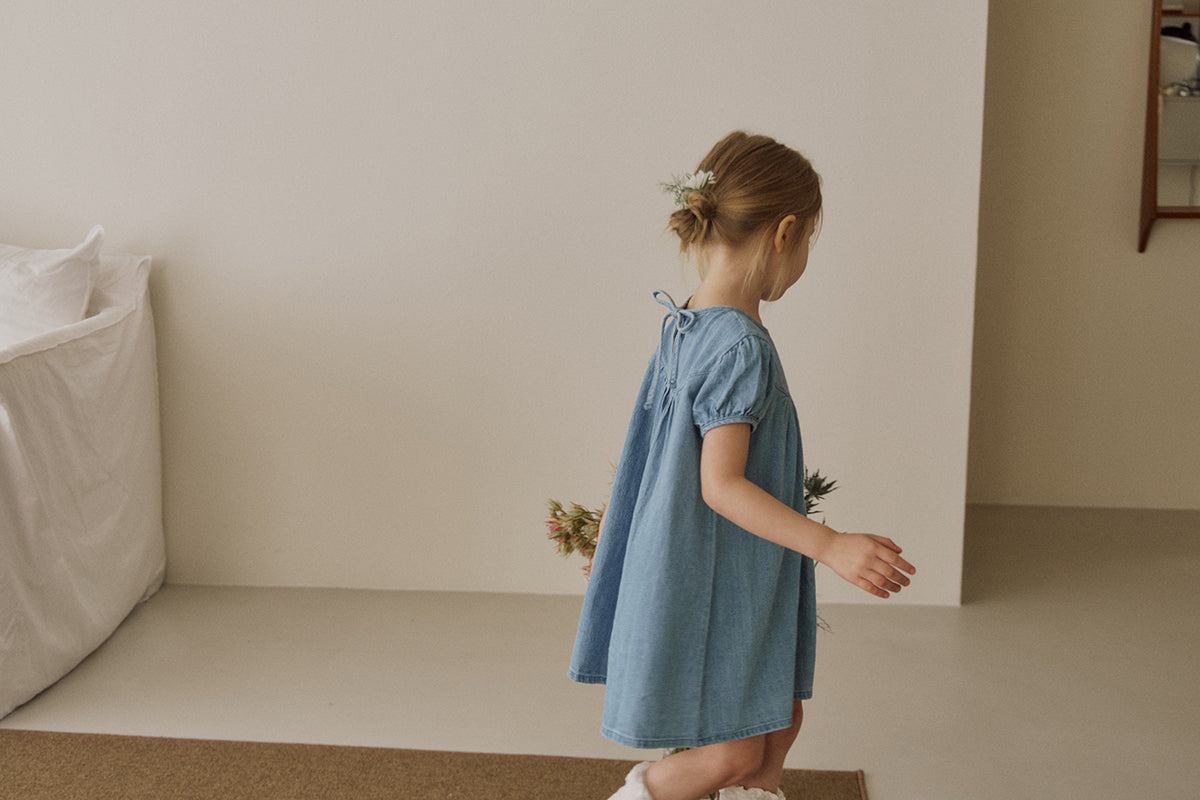 Berry denim dress