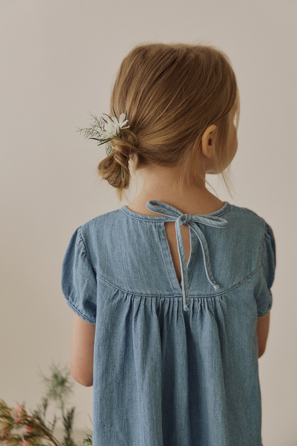 Berry denim dress