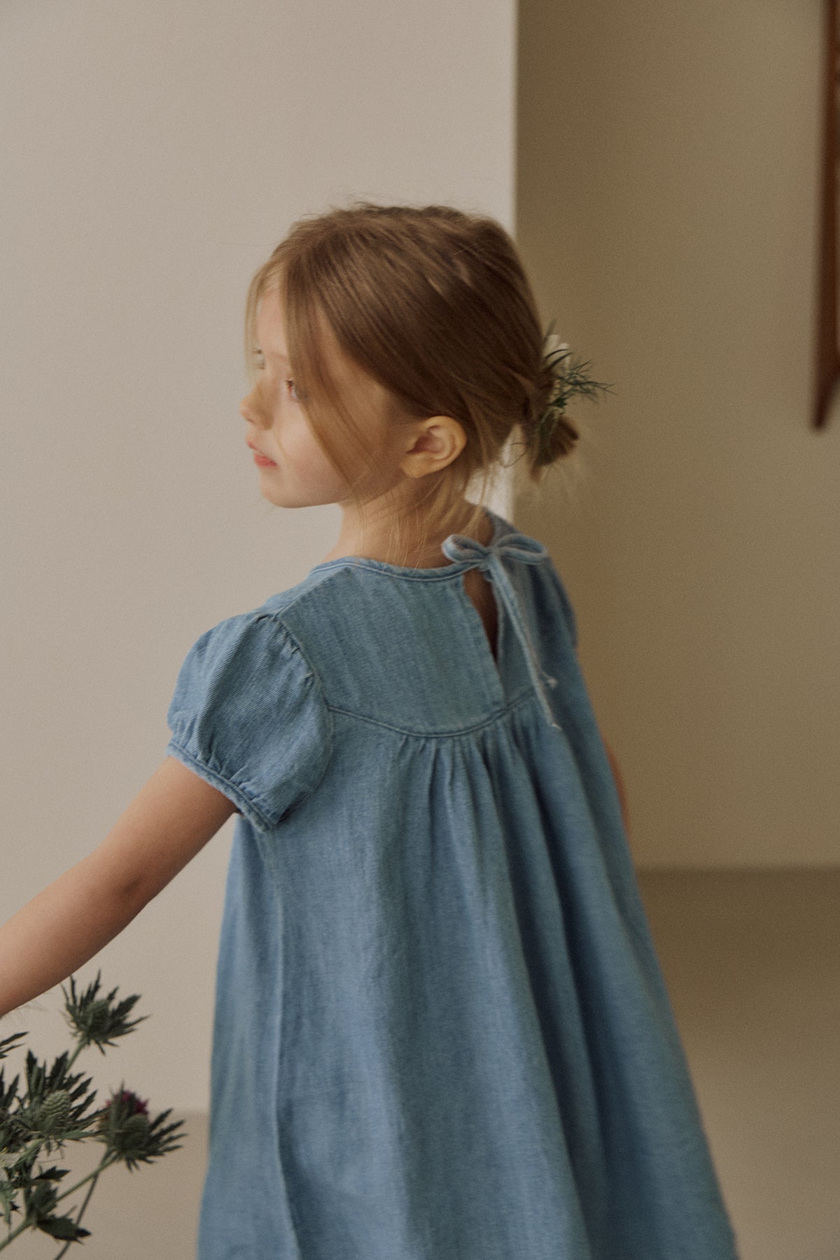 Berry denim dress