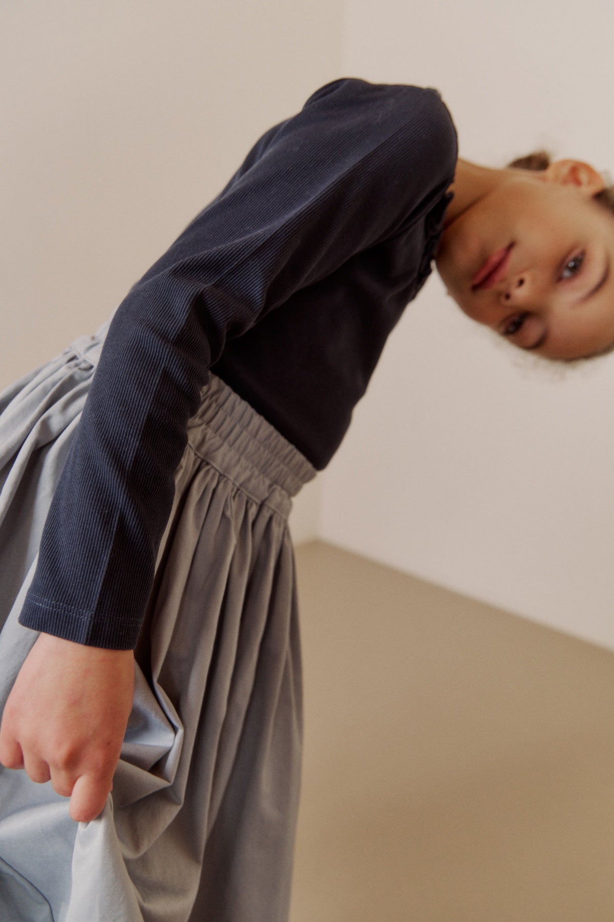 Pintuck palm skirt
