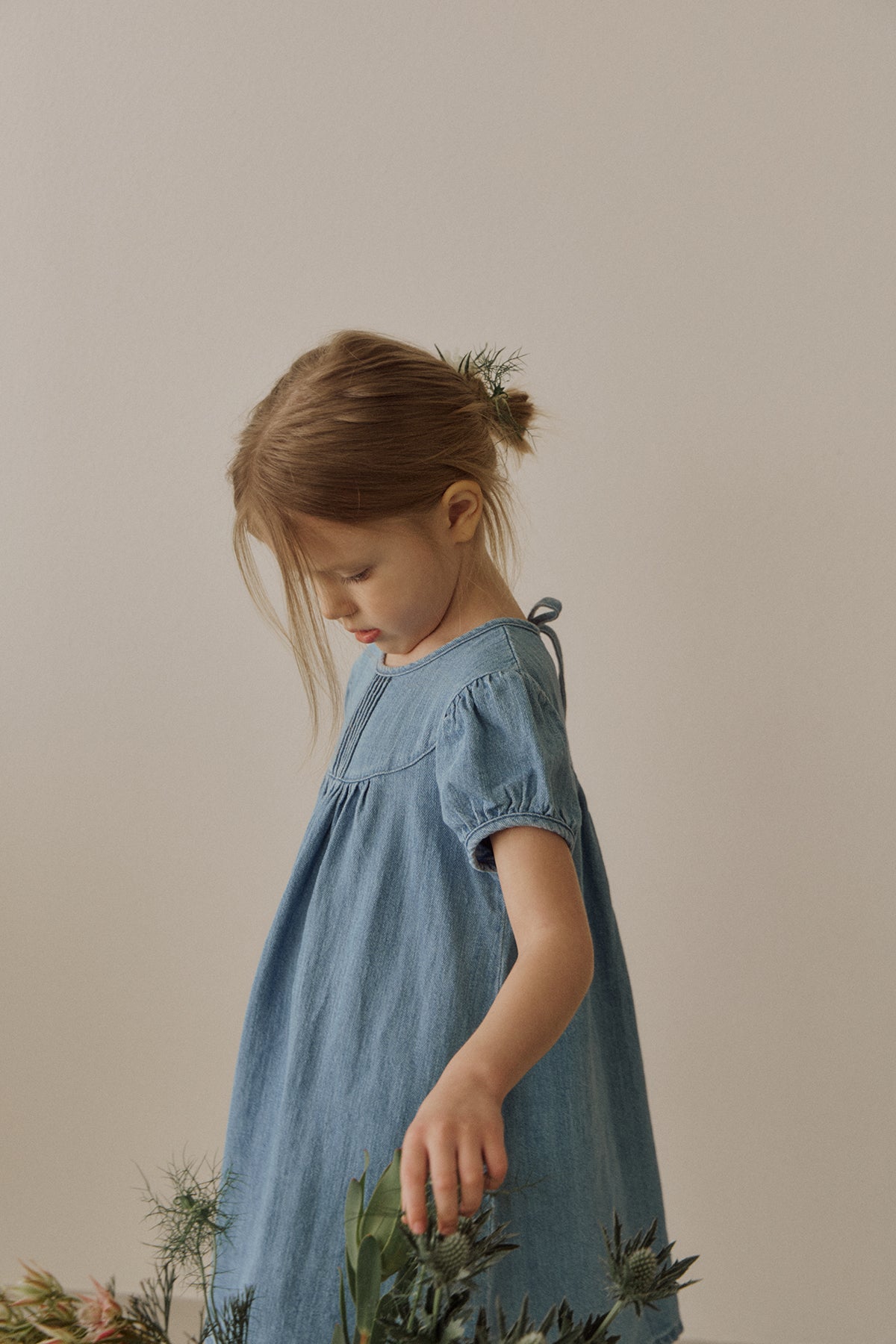 Berry denim dress