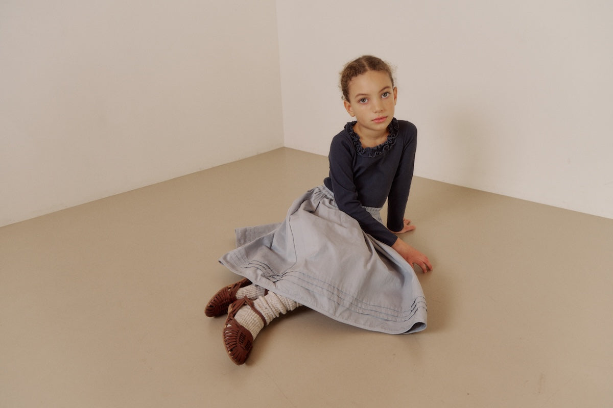 Pintuck palm skirt