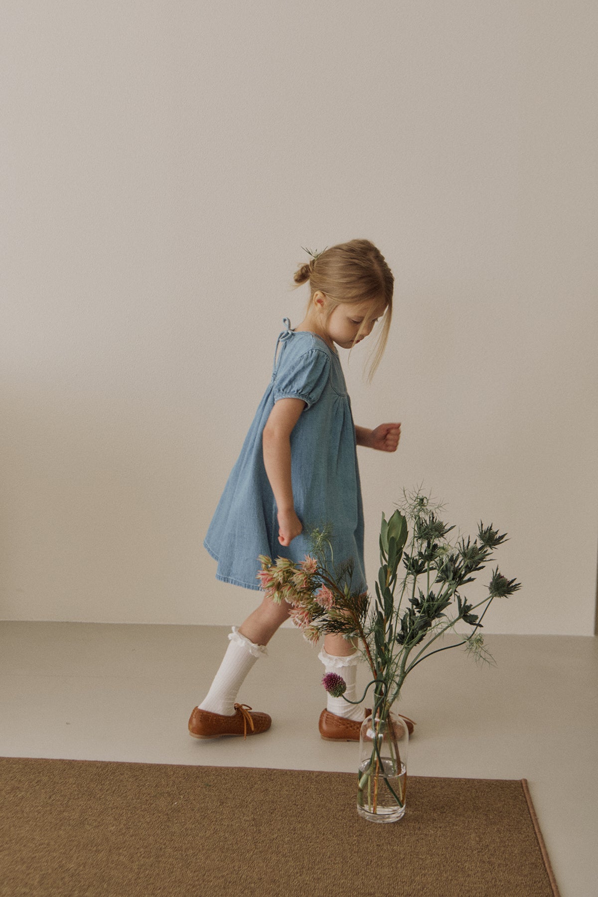 Berry denim dress