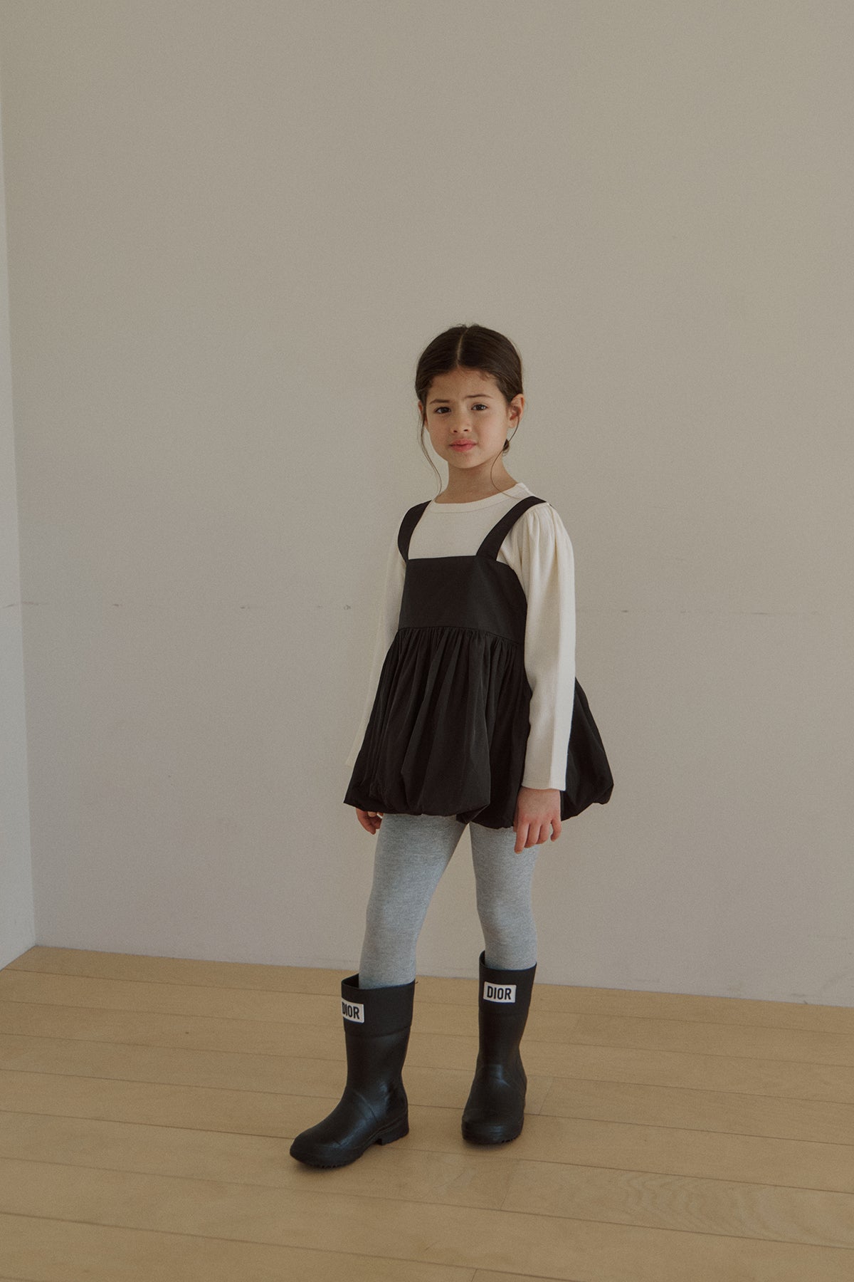 Prinballoon blouse. Black