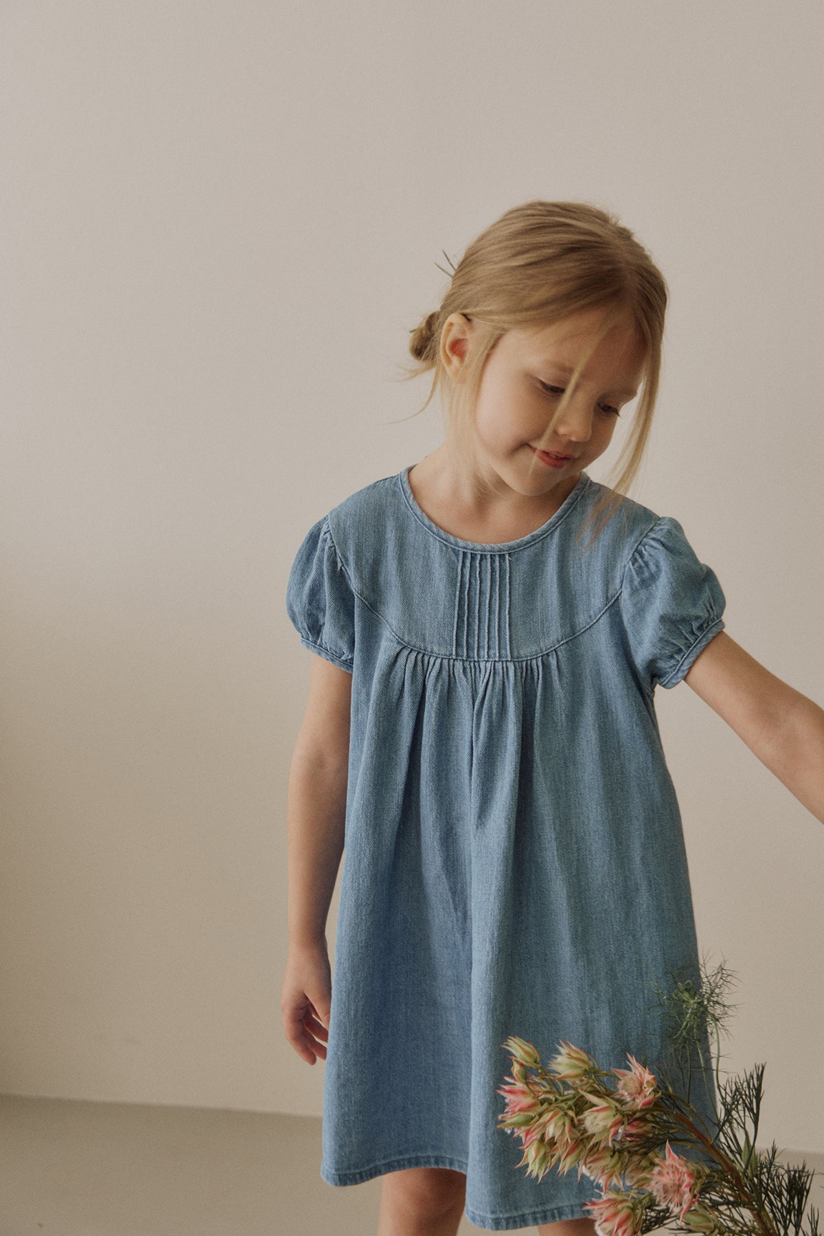 Berry denim dress