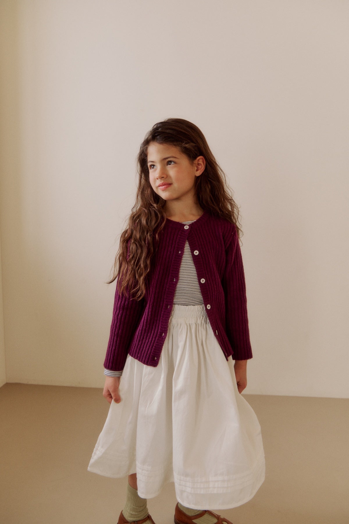 Pintuck palm skirt