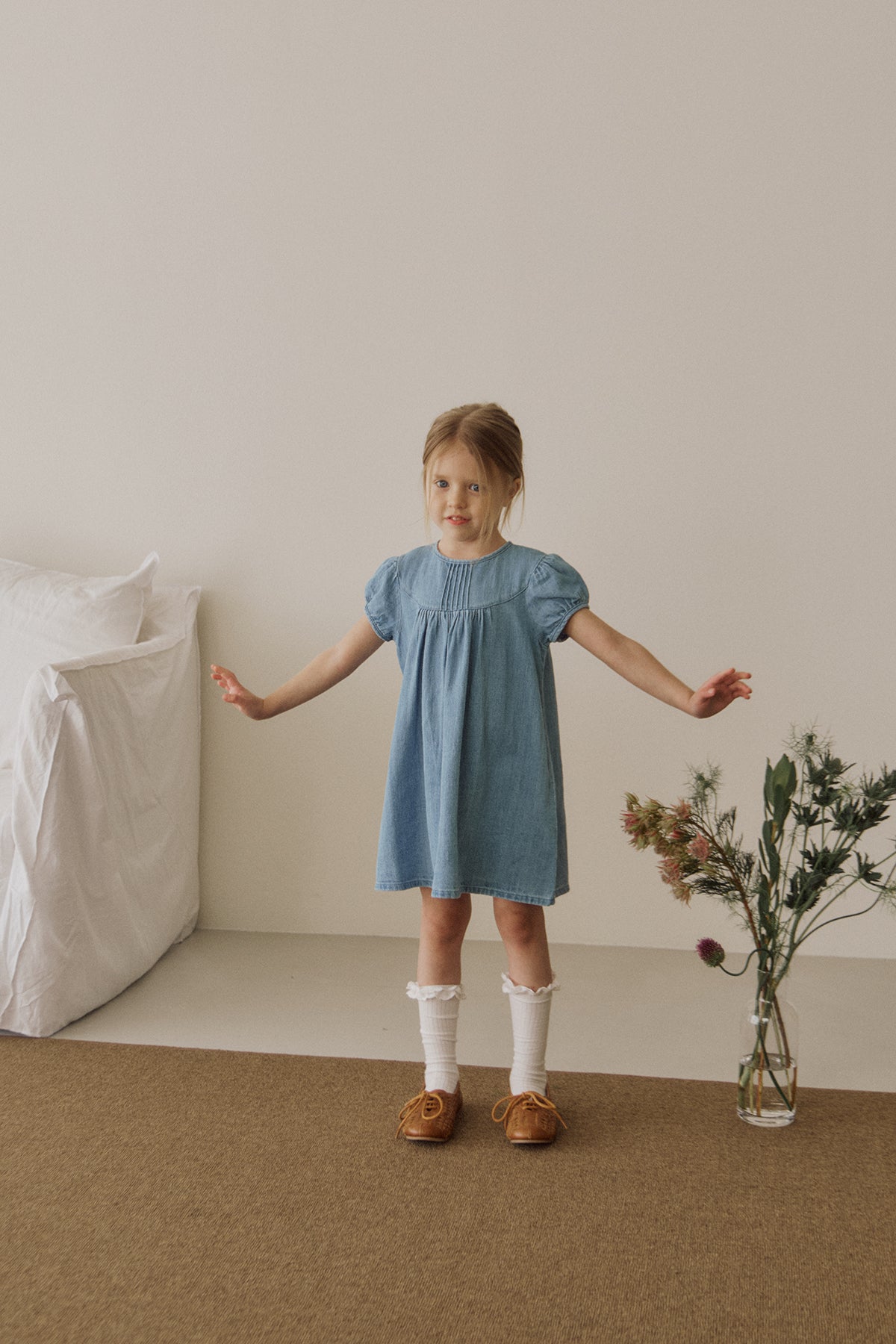 Berry denim dress