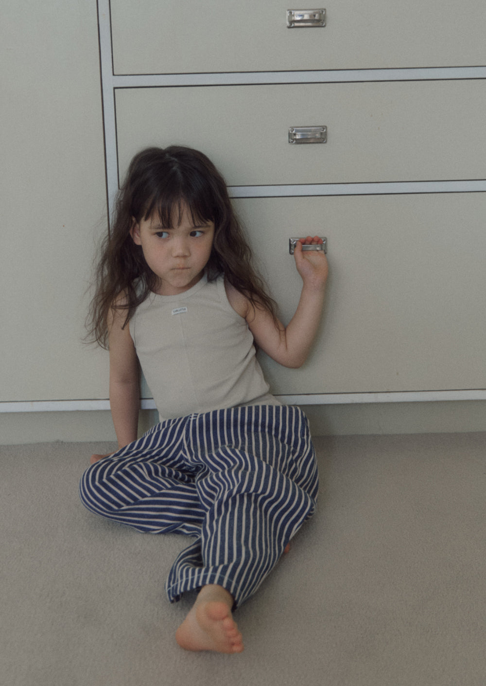 Stripe button pants